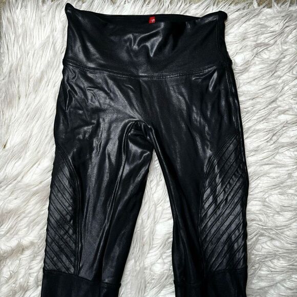 Spanx Faux Leather Moto Leggings - Picture 13 of 16